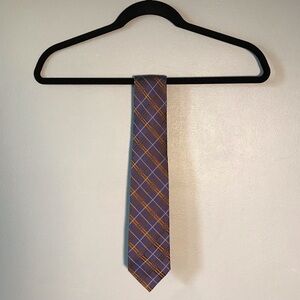 Vermonti Men's Neck Tie Multicolor 100% Polyester Plaid Pattern 59" Length